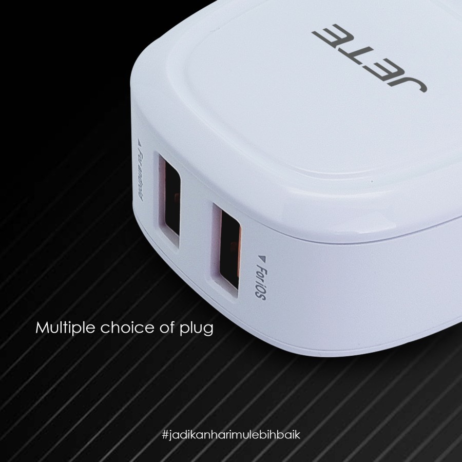 Kepala Charger | Adaptor Hp Fast Charger Dual Output JETE C9 - Garansi 2 Tahun