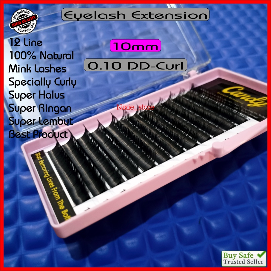 Bulu mata Eyelash Extension SINGLE Mink Lashes Super Curly Lembut Ringan