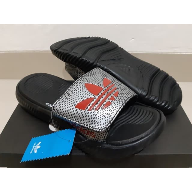 Sandal Adidas AlphaBounce Slide Black UPPER SILVER RED