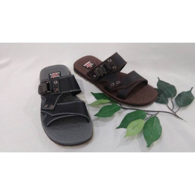 Sandal pria Barnet hitam/coklat