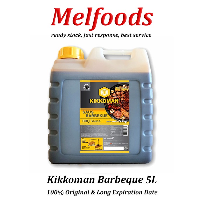 

INSTANT Kikkoman Saus Barbekue BBQ Sauce HALAL 5L / 5.7KG Jerigen