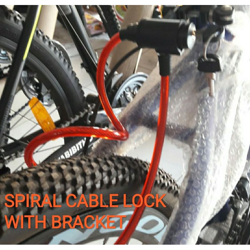 Kunci Gembok Pengaman model Kabel Serbaguna untuk Sepeda / Motor / Helm. JEMBOLY