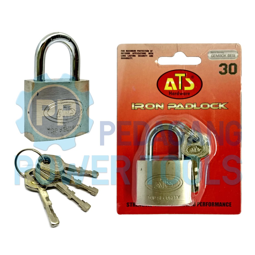 ATS GEMBOK BESI 30 MM SHORT PADLOCK KUNCI PAGAR RUMAH LEHER PENDEK