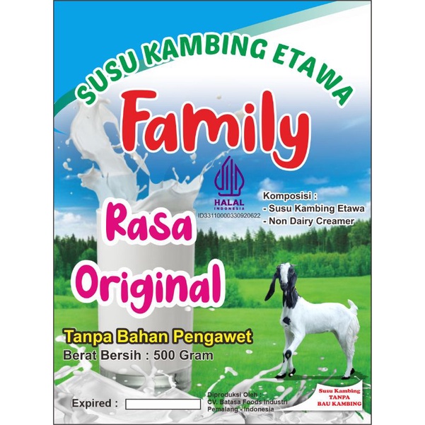 Familo Susu Kambing Etawa Rasa Original 500g Alufoil