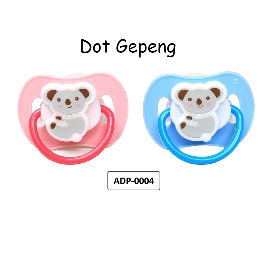 Lusty Bunny Empeng Bayi Baby Pacifier Silicone Dot Gepeng Dan Bulat