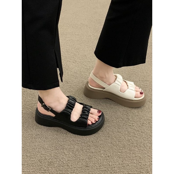 [COZY] Gisella Sandal Wedges Tali Korea Fashion Wanita Import