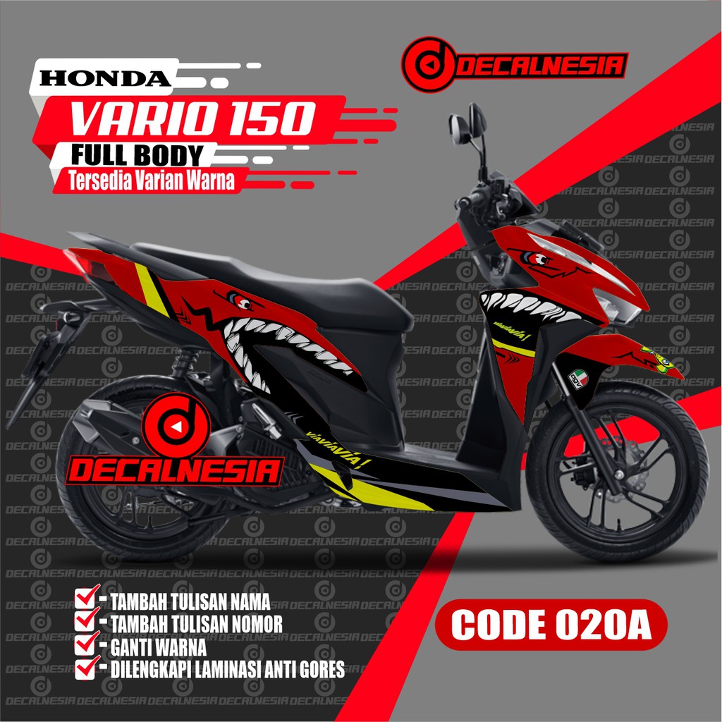 Decal Stiker Full Body Motor Vario New 150 125 Aksesoris Modifikasi Variasi 2018-2019