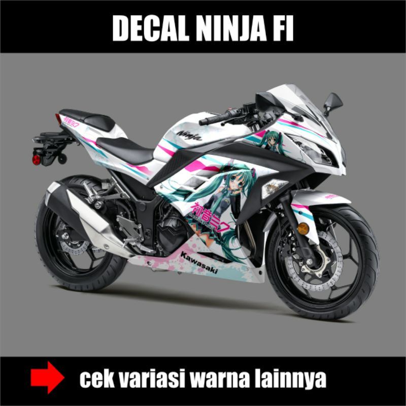 Decal Striping Ninja 250 Fi Full Body Stiker Variasi Motif Cewe Anime