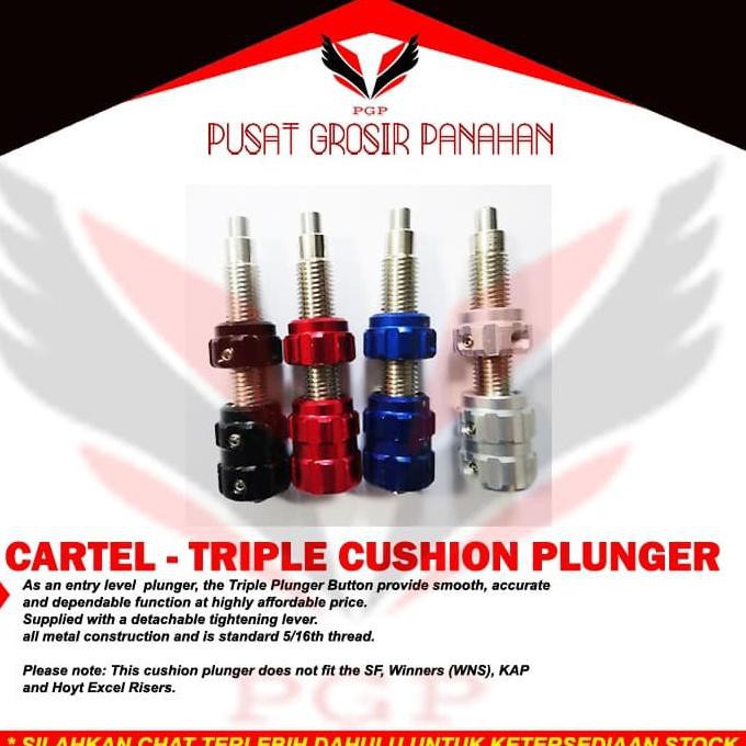 Cartel Plunger Triple / Triple Plunger Button / Pusat Grosir Panahan - Merah