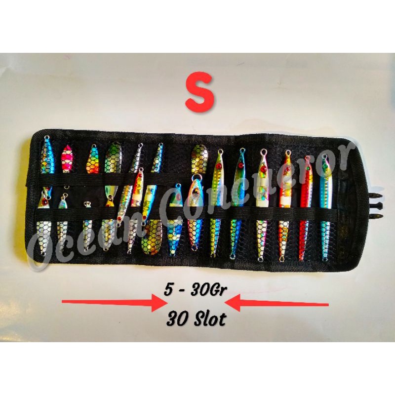 Jig Bag Roll Tas Metal Jig Size S Untuk Jig 5gr-30gr Original By Ocean Conqueror