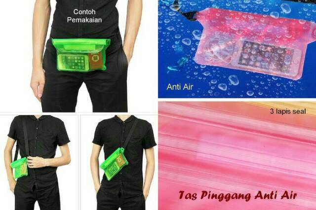 TAS PINGGANG ANTI AIR WATERPROOF BAG ok  good quality