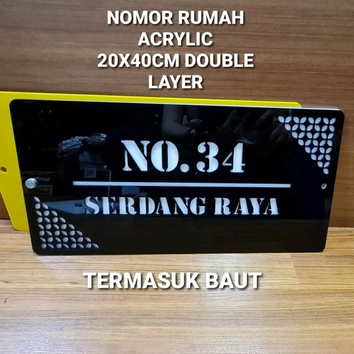 Jual NOMOR RUMAH ACRYLIC 20X40 | Shopee Indonesia