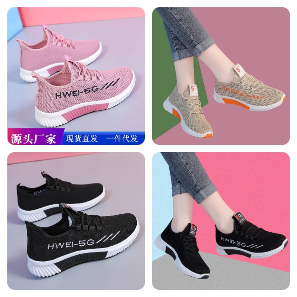 TOPGROSIR LV0102 SEPATU SNEAKERS WANITA IMPORT KEKINIAN SEPATU RAJUT WANITA MODEL TERBARU BAHAN SEPATU KANVAS WANITA