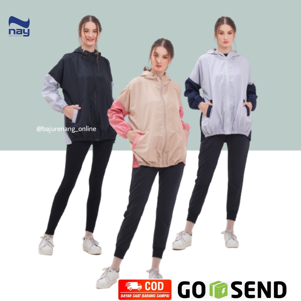Heera Jacket Jaket Jeket Sport Olahraga Jogging Cewek Wanita Muslimah Ori Nay HEERA