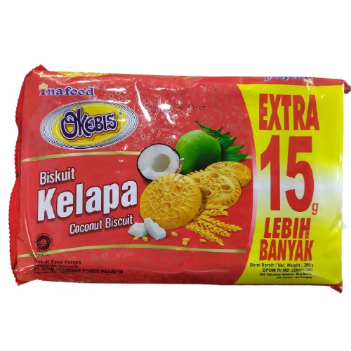 Jual Inafood Okebis Biskuit Kelapa 300gr 15gr Shopee Indonesia