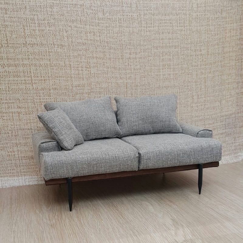 Diorama Miniatur Scandinavian Sofa Kitbash 1/6 Barbie Aksesoris Boneka Blythe