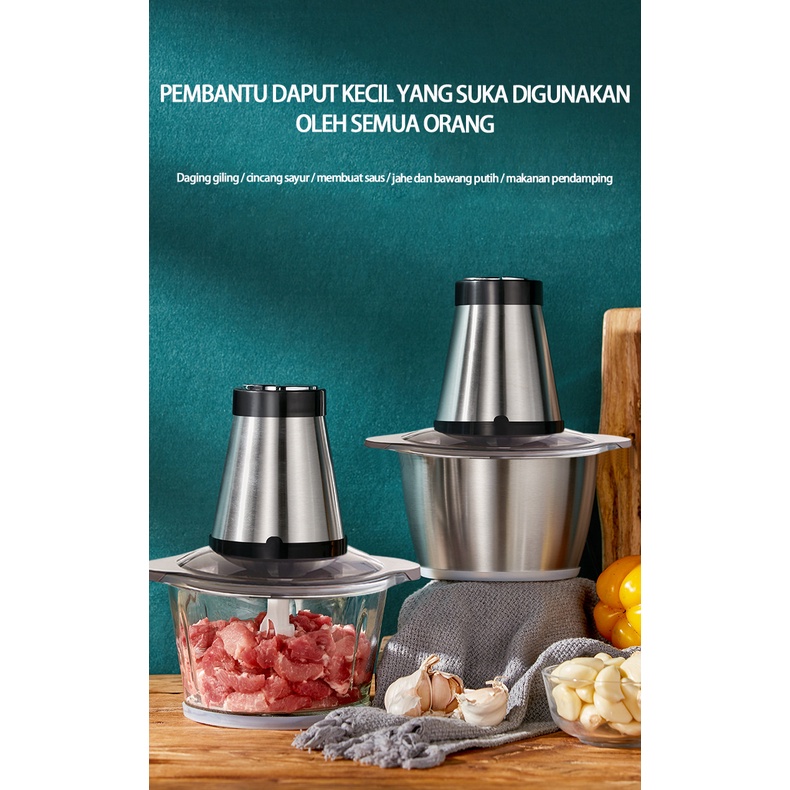 BLUE SKY Meat Grinder/Chopper Penggiling/Daging Listrik/blender/blender bumbu/Penggiling Daging Multifungsi