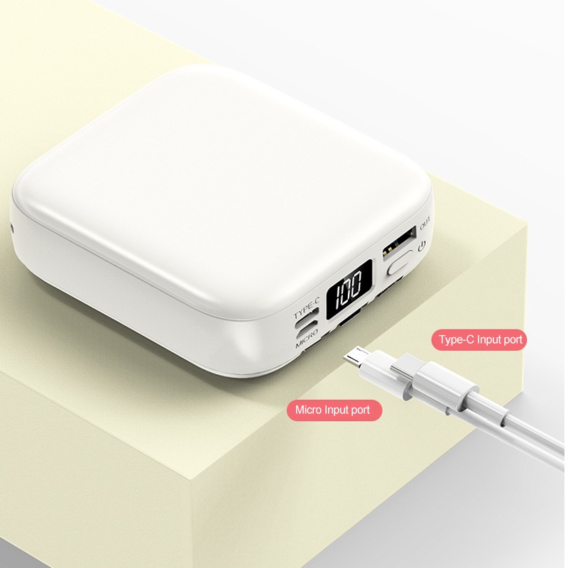 10000mAh PowerBank Pengisian Cepat dengan Cermin Lipat 3 in 1 Powerbank Beauty Mirror