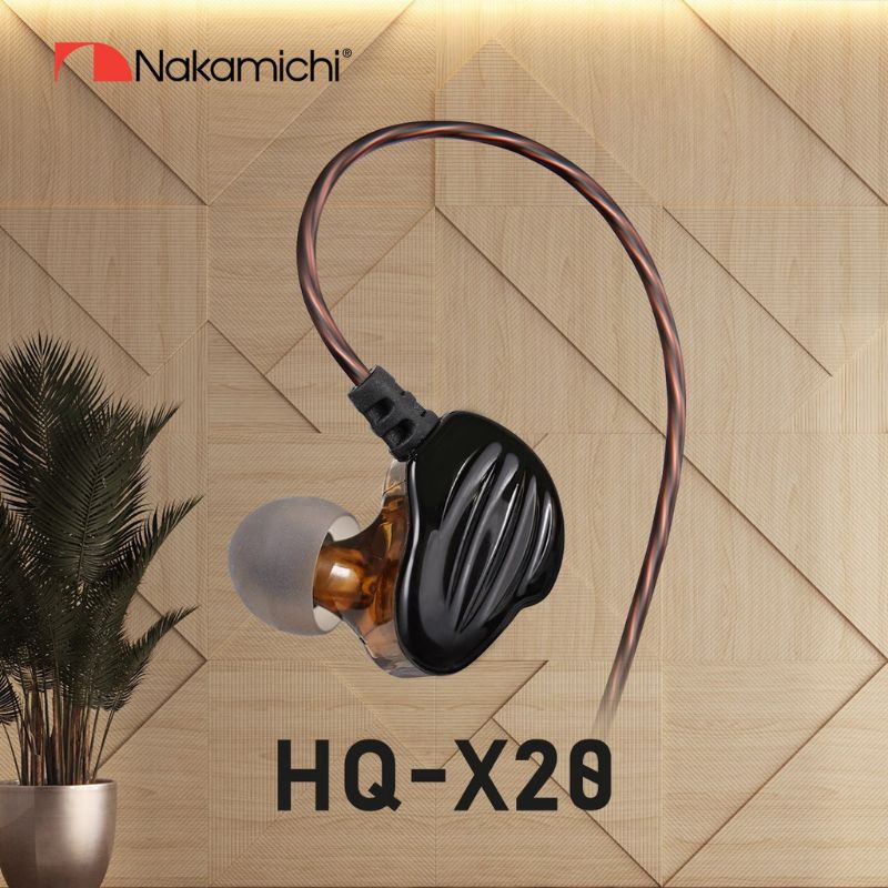 Nakamichi HQ X20 Dual Dynamic Driver in Ear Monitor Wired Earphone Mic