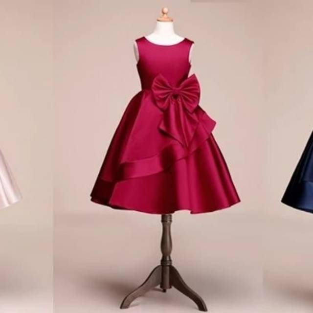 Dress Anak Import/Dress Anak Satin/Dress Satin Import