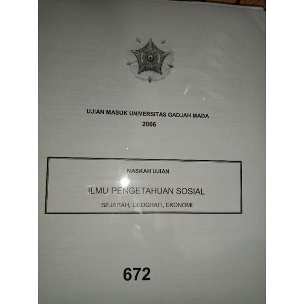 

Preloved Buku Soal SOSHUM UTUL UGM dari tahun 2006 - 2019