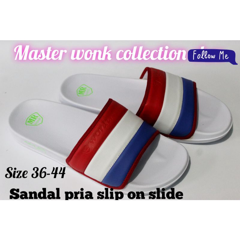 Sandal Pria Slide Slip on Sendal Anti Licin Ringan Selop Gokar masterwonk