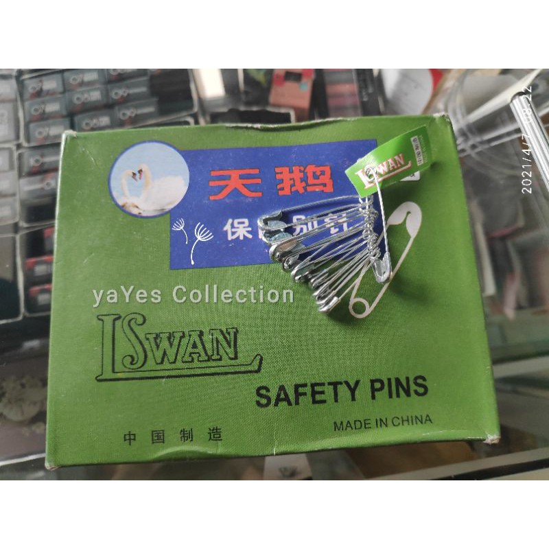 Peniti ECER Paket PCS Bijian Bendel Safety Pins Import Qualitas Bagus LSWAN pin Hijab jilbab bros