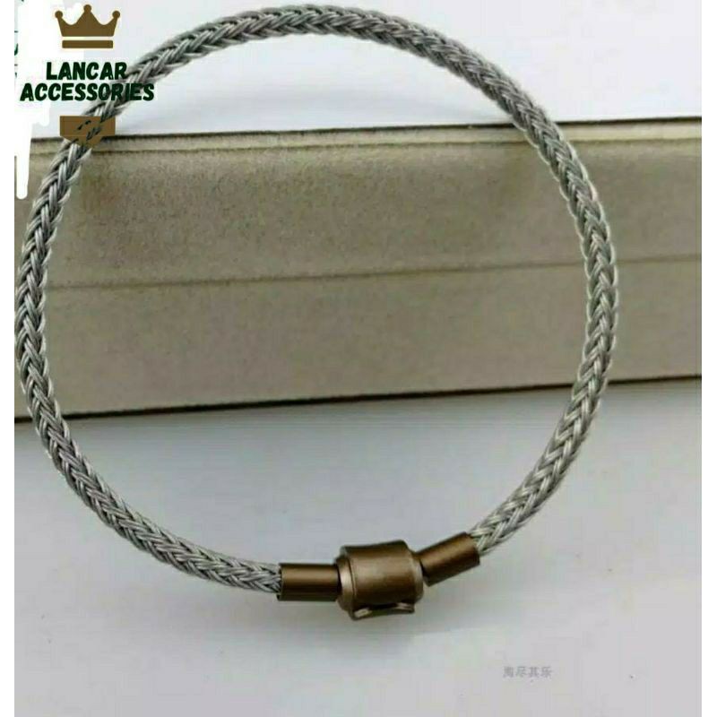 Gelang Tali Wanita Gelang Inisial Huruf Gelang Tali Kawat Waterproof Anti Air