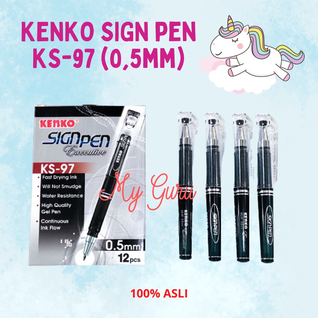 

[PCS] BOLPOIN / PULPEN SIGN PEN KENKO KS-97 HITAM (0.5 MM)