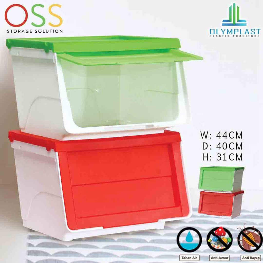 CUCI GUDANG Olymplast OSS Storage Solution Container Box Plastik Kotak Penyimpanan Dengan Tutup Dapur