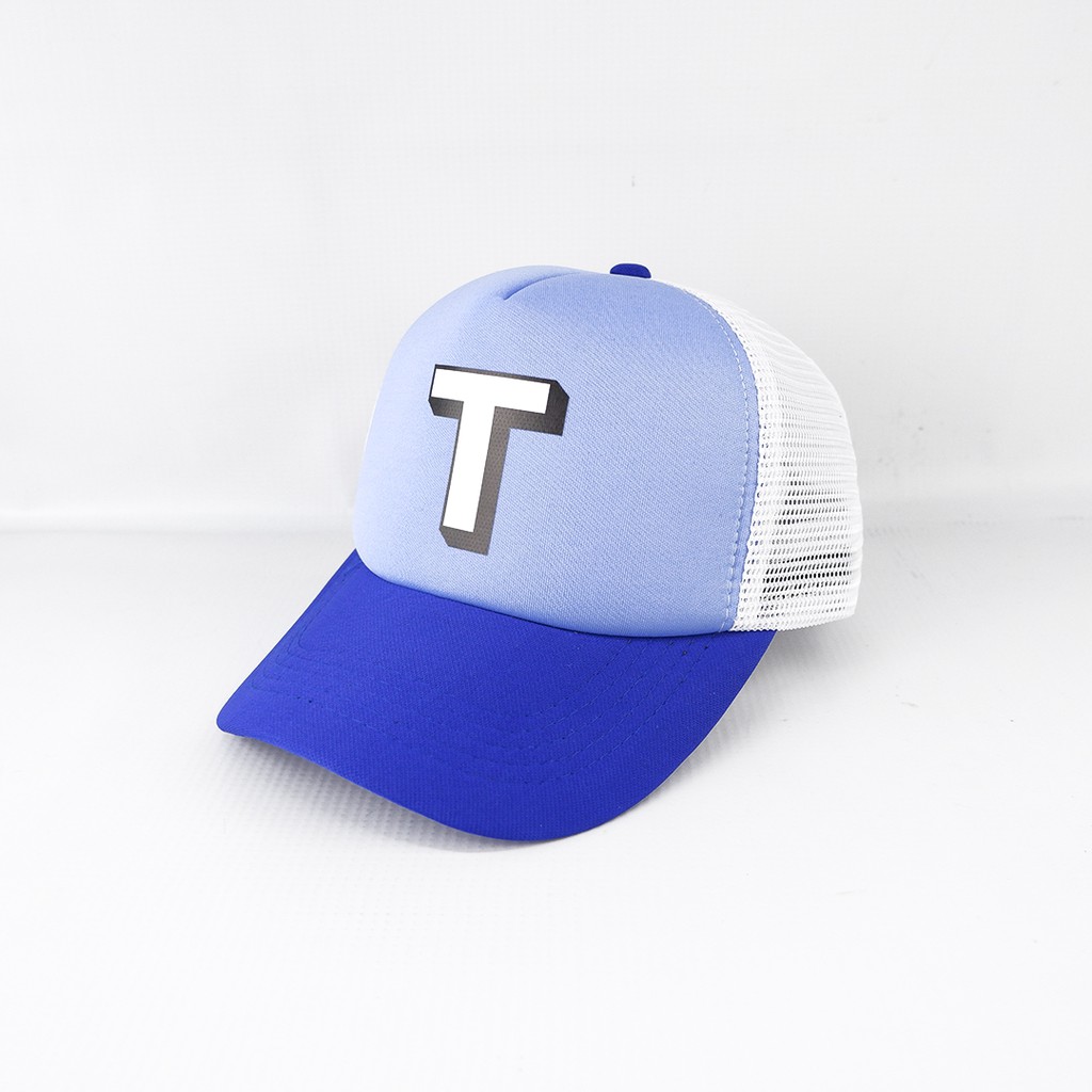 TOPI TRUCKER POLIPLEX  HURUF INISIAL "T" DEWASA