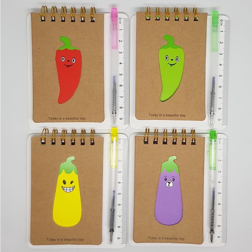 

Mini Ring Memo Note + Mini Pensil + Mini Penggaris