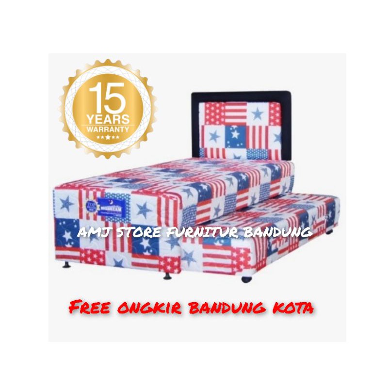 Springbed ANAK atas bawah sorong fullset 100x200 no 4 murah bandung ber garansi pabrik free ongkir