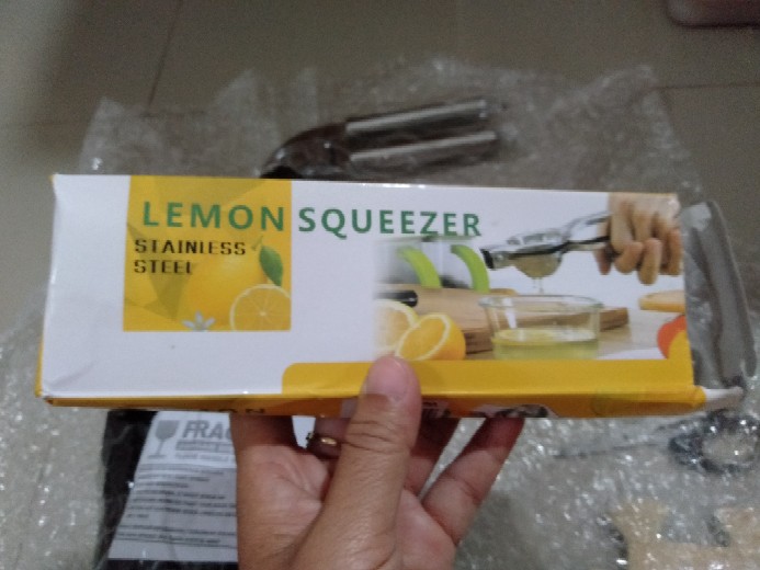 Pemeras Perasan Jeruk Lemon Nipis Stainless Steel Alat Dapur Kitchen Peras Manual Infused Water New
