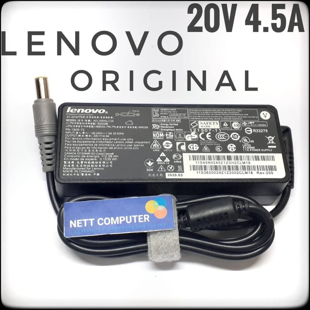 Adaptor Charger Laptop IBM / Lenovo Thinkpad X61 T61 R61 92P 40Y series R60 R60i R60e R61 20V 4.5A O