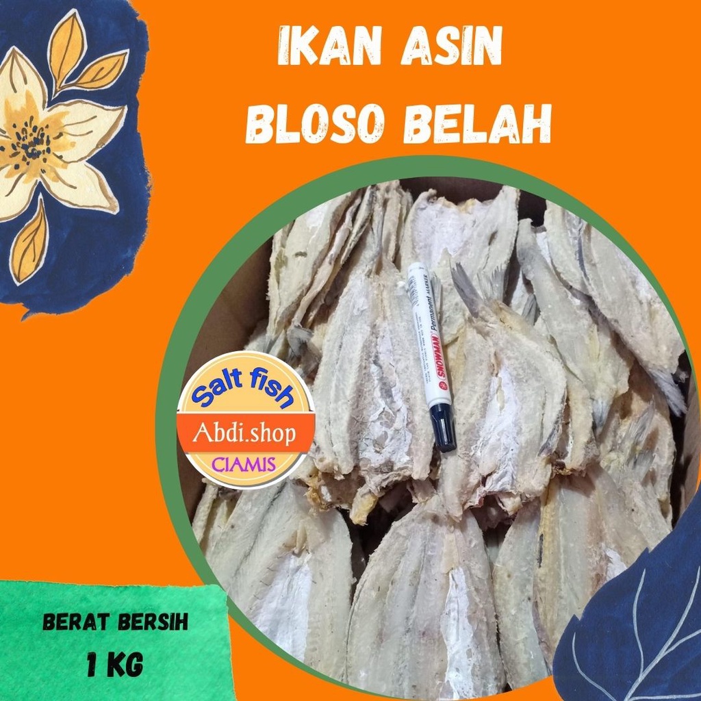 

ikan asin Gabus laut / Bloso belah kering berat bersih 1kg murah