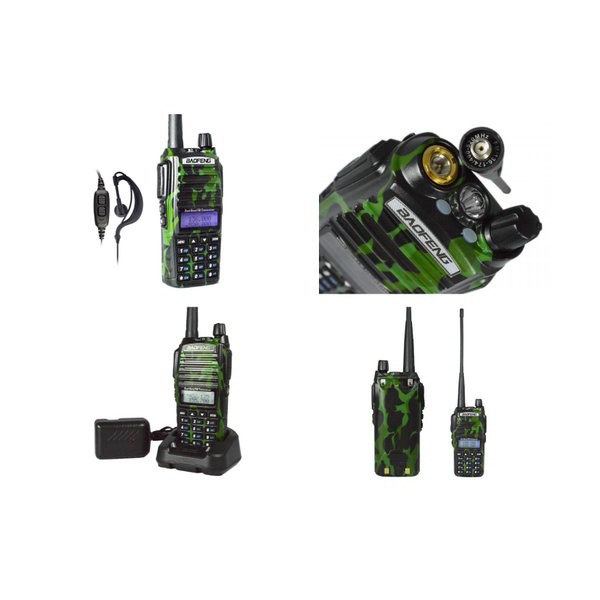 PRODUK BAGUS Radio Walkie Handy Talky HT BAOFENG POFUNG Dual Band UHF VHF UV-82 - Loreng Army