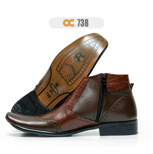 Sepatu kulit pria asli moc738 cibaduyut sepatu kulit cowok