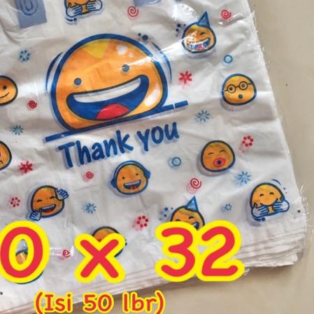 

☛ Kantong Plastik Soft Handle/Softhandle Shopping Bag Motif Emoji 30x32 ➷