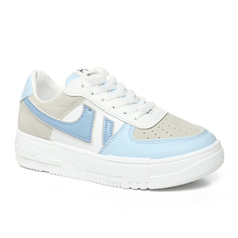 PVN Kara Sepatu Sneakers Wanita Sport Shoes Candy Pink White 372-Blue