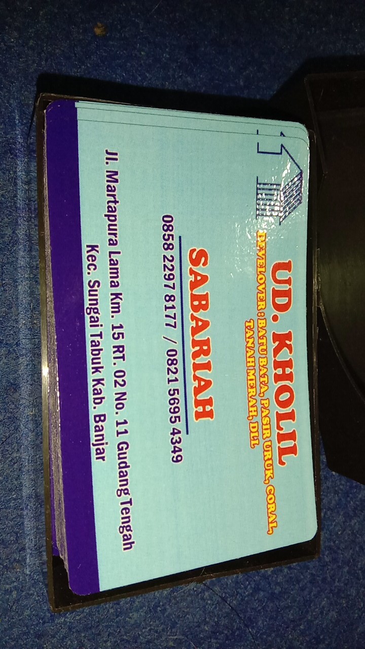 Kartu Nama Cetak 1 Sisi Desain Custom