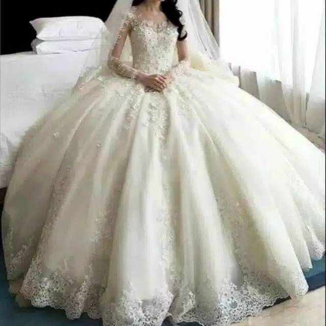 Gaun pengantin bridal / gaun pengantin putih