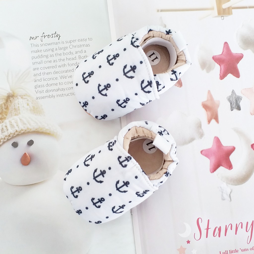 HappyOliver HAE-WON SEPATU Prewalker Bayi Bahan Katun Prewalker Shoes bayi laki perempuan newborn 3-18 bulan