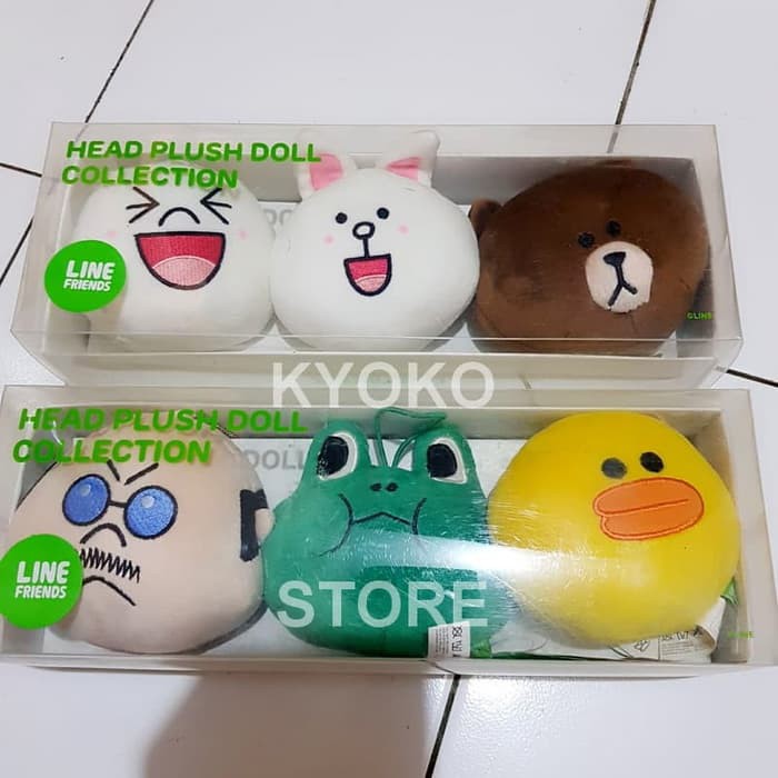 Boneka Line Head Plush Doll Collection Set of 6 Official