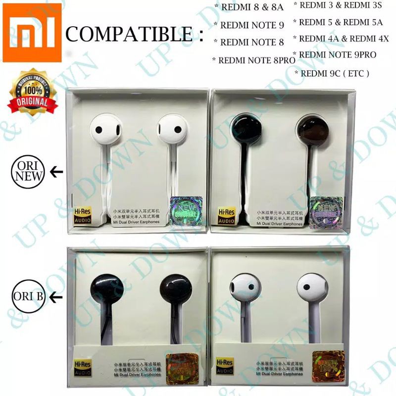 Earphone Handsfree Xiaomi Poco M3 Dual Driver Jack 3.5mm ORIGINAL