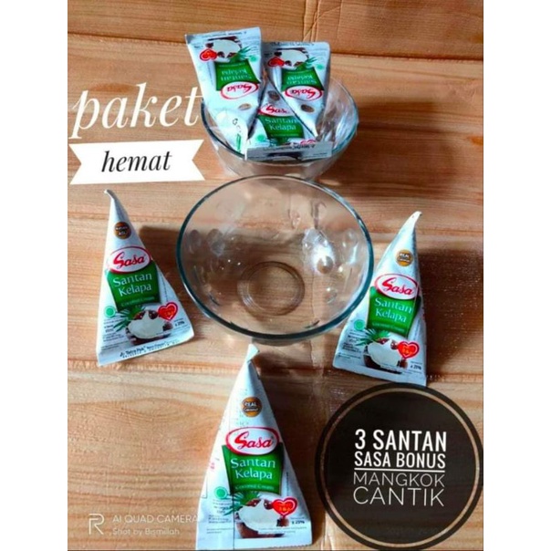 Sasa santan cair 3pcs free mangkok