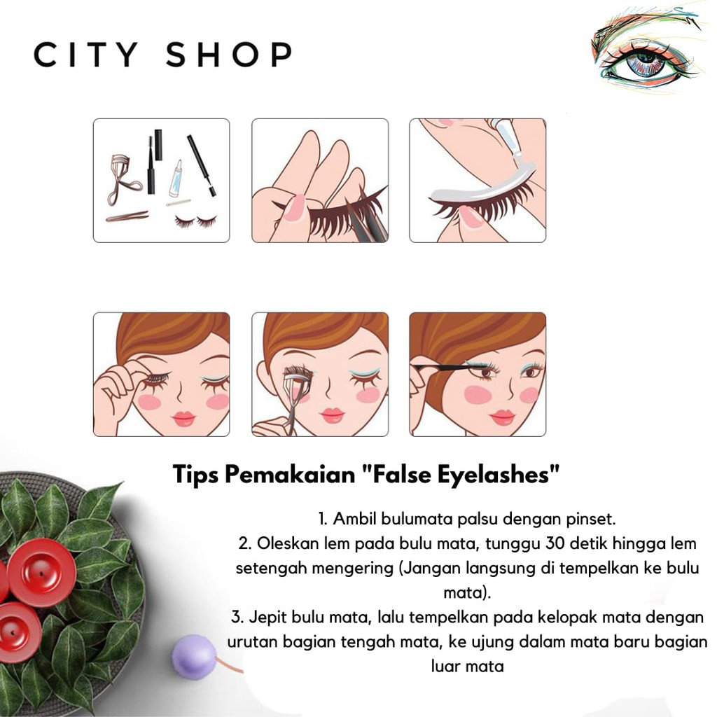 CITY SHOP False Eyelashes - Bulu Mata Palsu 2 pasang