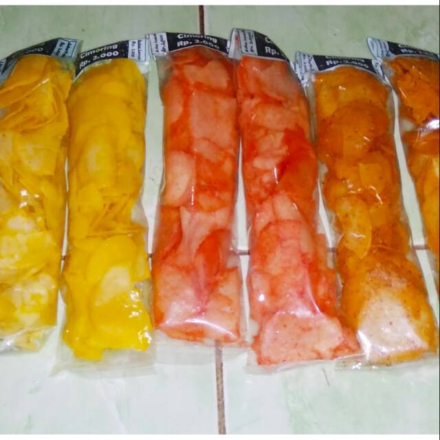 

Cimoring cimol kering kemasan Rp 2000