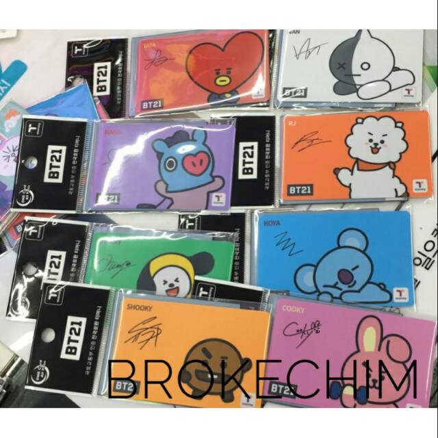 BT21 TMONEY BTS BT21 T MONEY CARD