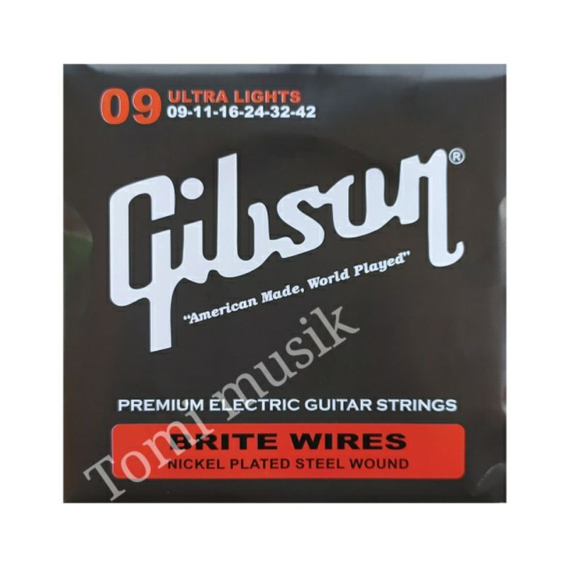 Senar gitar gibson ukuran 009 akustik elektrik